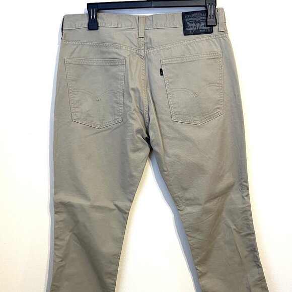 Levi's Men' 511 Slim Fit Cotton Beige Jeans Size 36x32 - Picture 2 of 6